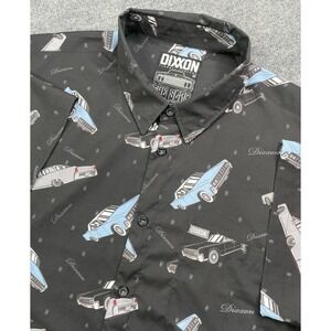 DIXXON Flannel The Slab Shirt Men's 4X Cars Button Up Black Short Sleeve